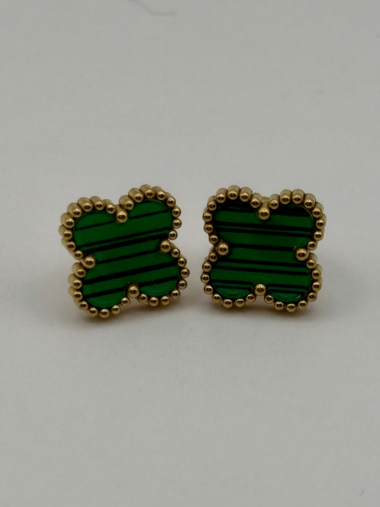 Boucles d'oreilles Puces TREFLE